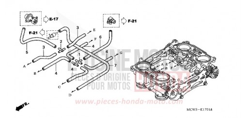 CORPS DE PAPILLON (TUBULURE) VFR800A3 de 2003